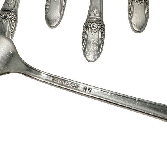 Rogers Bros IS Vintage 1937 FIRST LOVE Set of 8 Dinner Forks 7.75" Silverplate - Picture 6 of 7